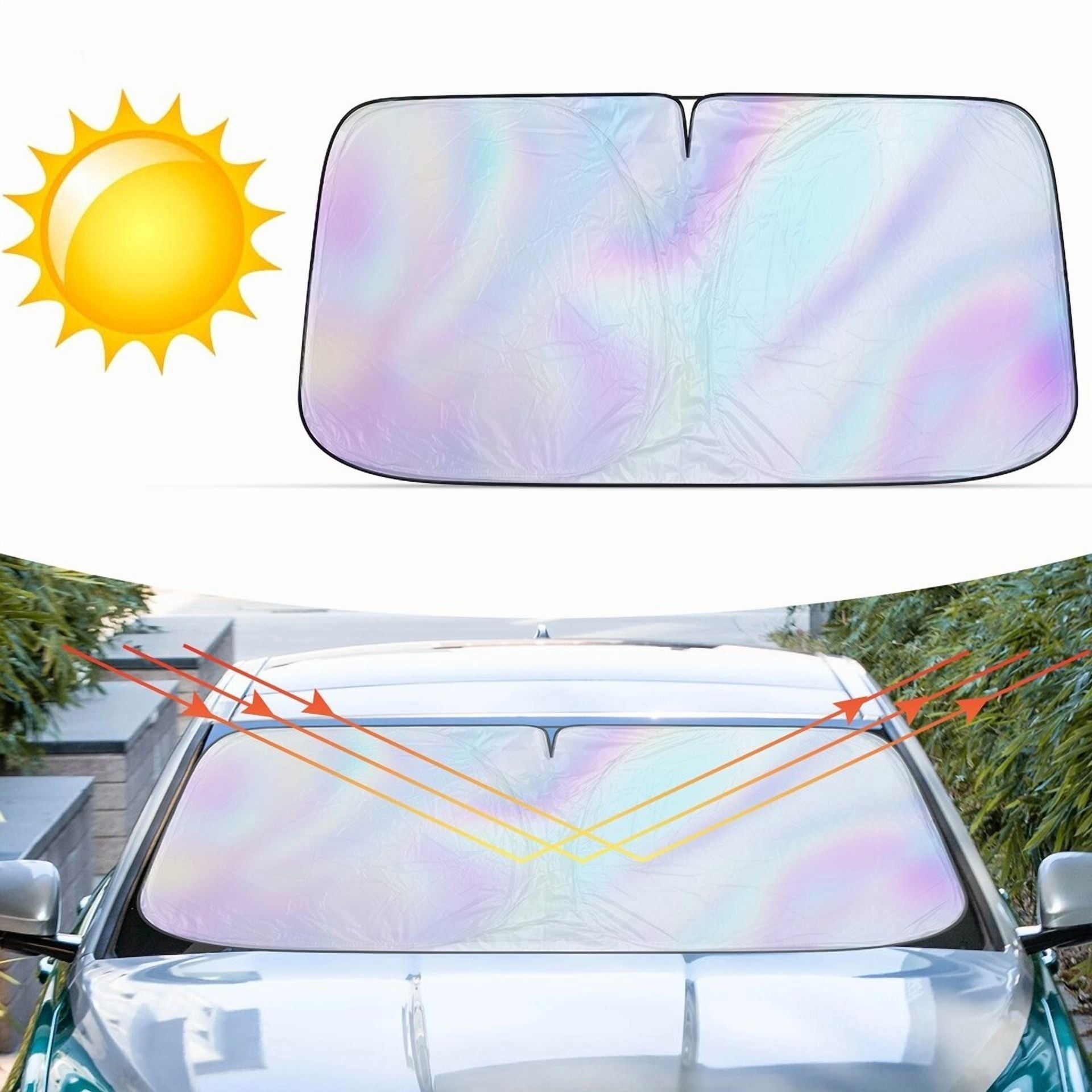 Che Yi Bao Foldable Front Window Windshield Sun Shade Shield Cover, Visor UV Block, 55x32 inch