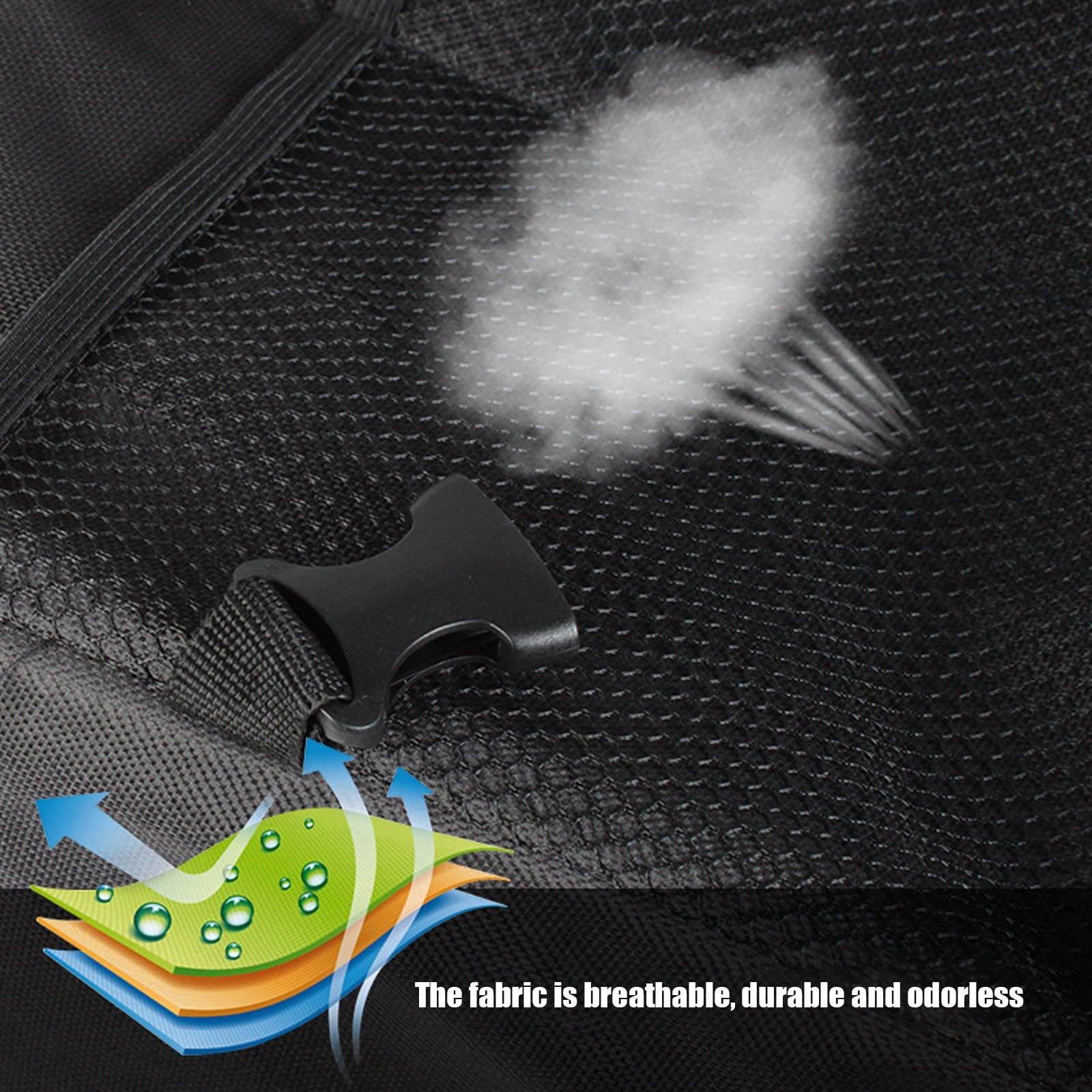 Car Trunk Organizer, Collapsible Multi Compartment Storage Bin with 2 Handles, Holds 20kg, for Groceries, Sports Equipment, Young Ones Toys, Travel, and Emergency Gear, FAJHHA | Black