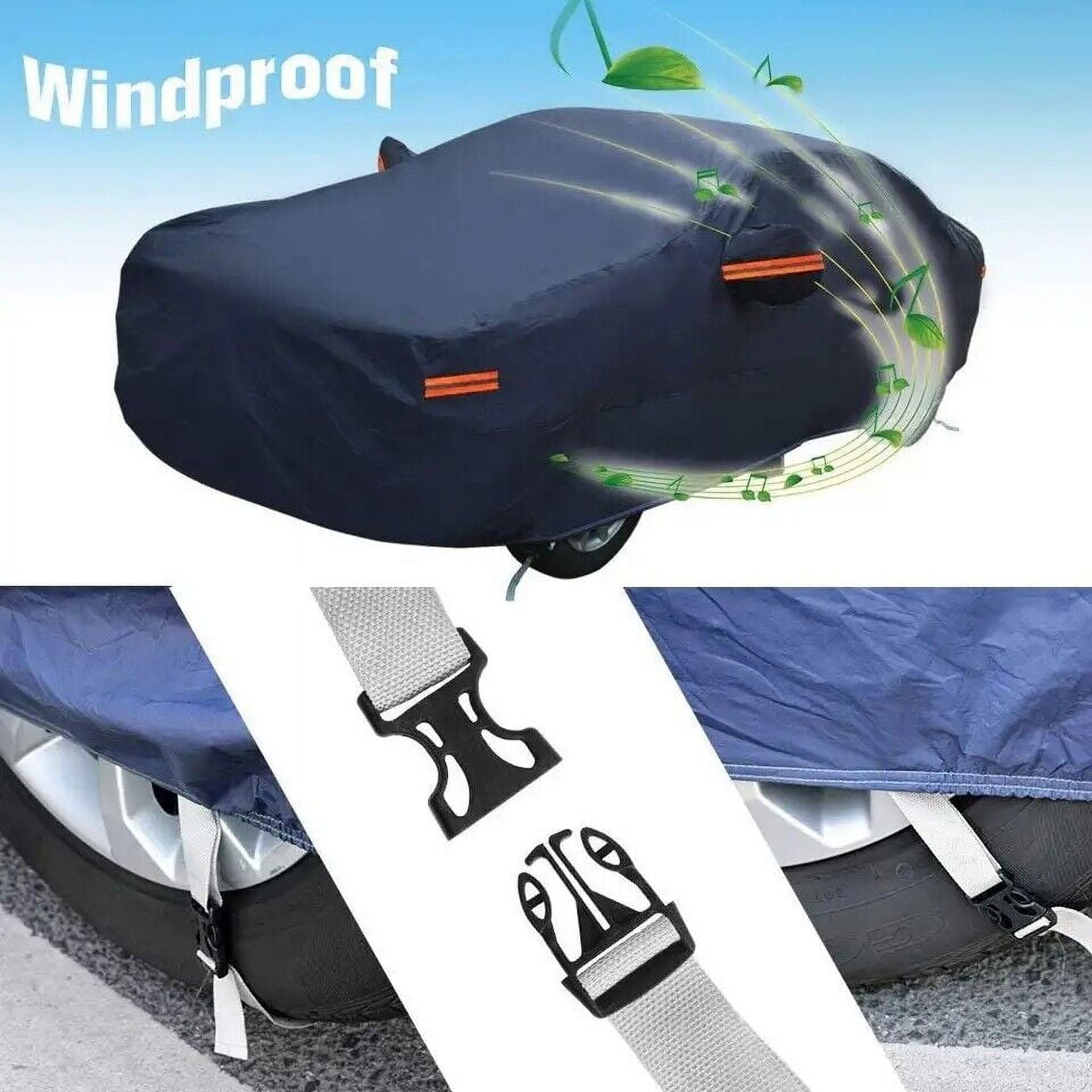 JLLOM Car Cover Heavy Duty Waterproof Full Car Cover All Weather Protection Outdoor Indoor Use UV Dustproof for Auto SUV Sedan