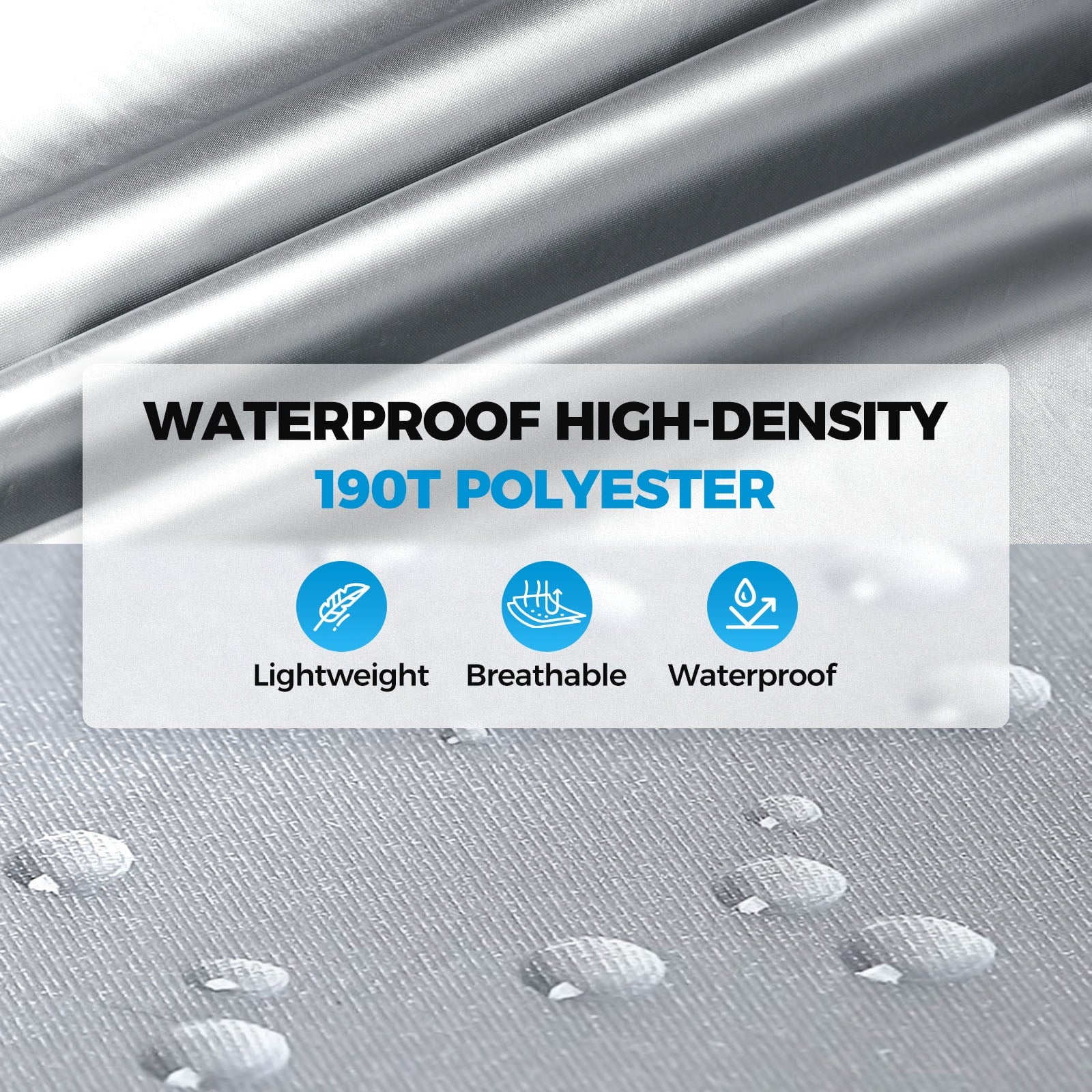 Tsumbay Car Cover Waterproof All Weather for Automobiles,Outdoor Full Exterior Covers Sedans Length 186 to 193, 194 To 208, Rain Winter Sun Protection Fit To