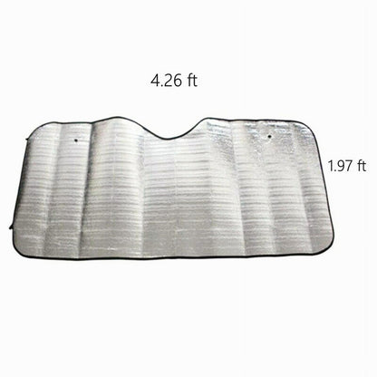 VONTER Car Windshield Sunshade Car Sun Protector Foldable Front Window Shade-Thicken 5-Layer Bubble for Auto Windshield Sun Shade UV Protection and Heat Reflector 51"x 23" (Silver)