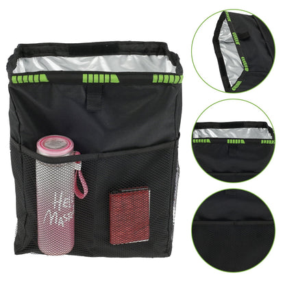 Fznkrag Car Trash Can 3.2 Gallons Large Capacity Hanging Car Trash Bin with 4 Storage Pockets for Car SUV