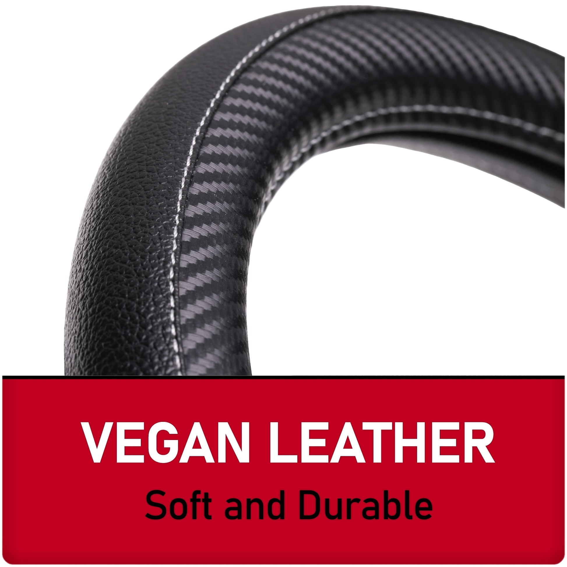 Genuine Dickies Black Carbon Fiber Dura Grip Steering Wheel Cover, 34078PWDI, 1.10 lbs