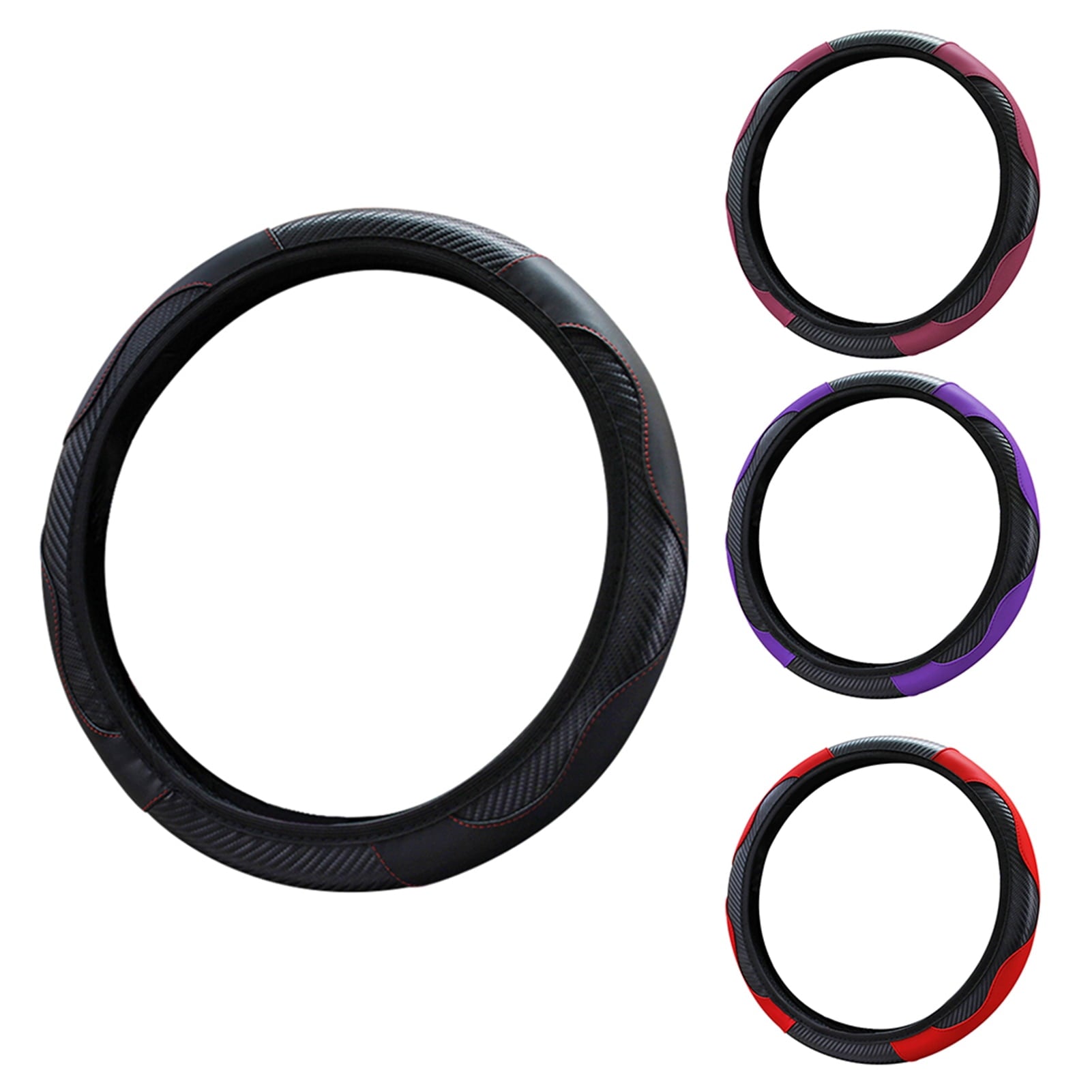 Walbest Microfiber Leather Steering Wheel Cover Breathable Auto Car Steering Wheel Cover for Men and Women Universal 15 Inches (Blue)