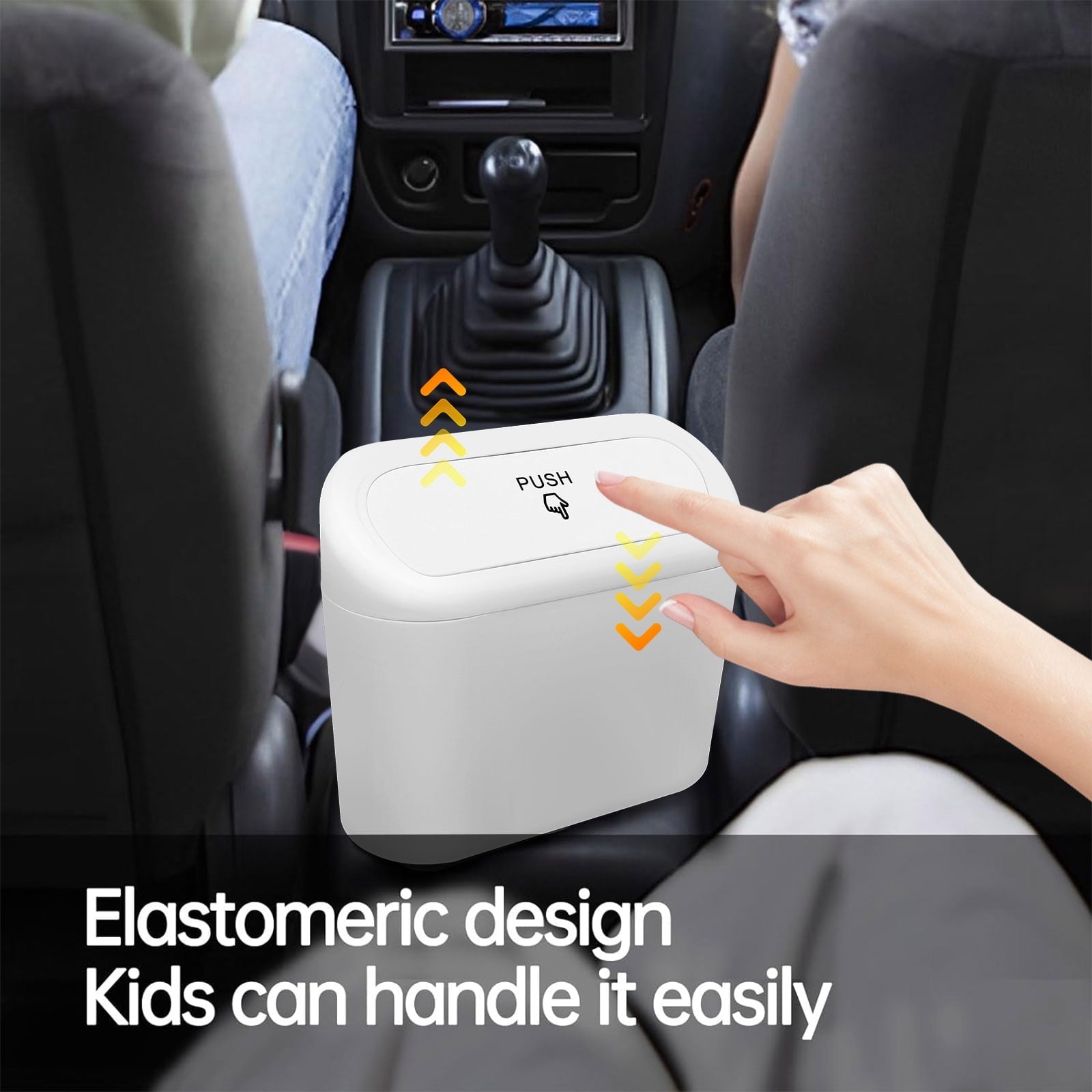 Sosolong Pink car Trash can with lid, Accessories Include 1 Universal car Leak-Proof Trash can with 45 Trash Bags, Suitable for Most Models of car Interior Storage Accessories