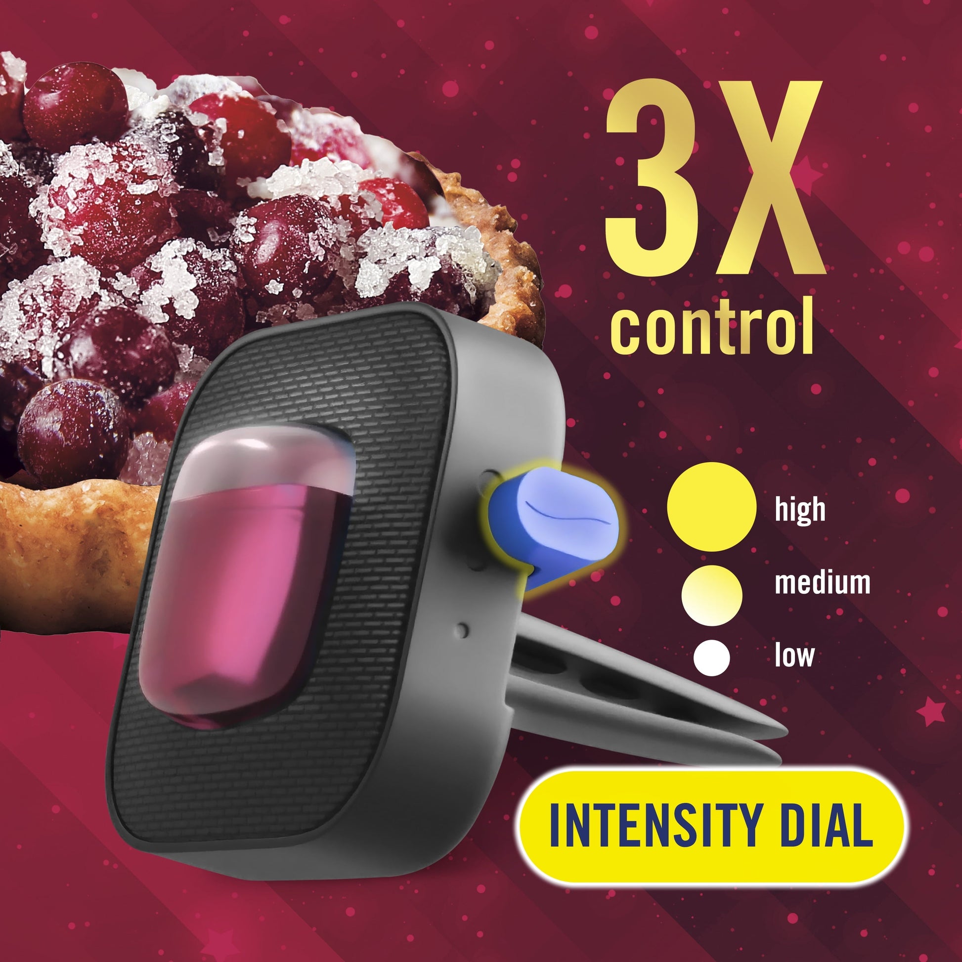 Febreze Car Air Freshener, Odor-Fighting Car Vent Clip, Cranberry Crumble, 2 Count