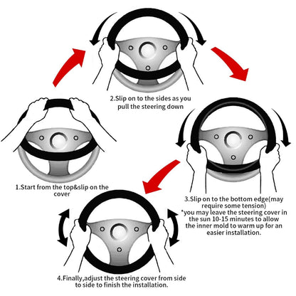 Dog Paw steering wheel cover Anti-Slip, Sweat Absorption Universal 15 inch steering wheel covers cute car accessories for Men Women