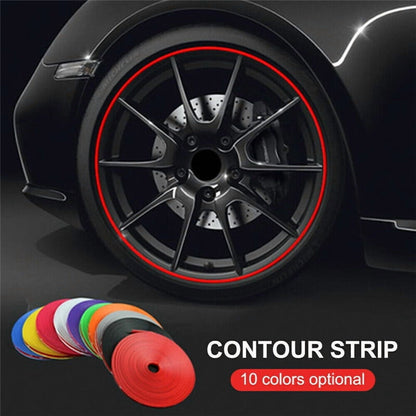 8M Car Wheel Rim Edge Protector Vehicle Tire Guard Sticker Rubber Strip Line