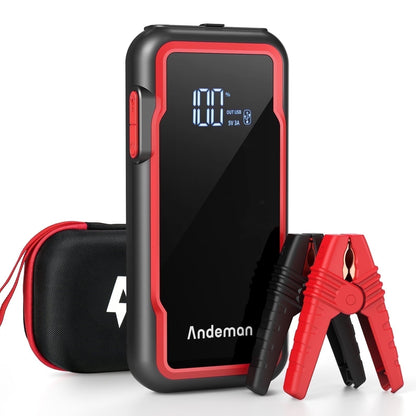 Audew (Andeman) Car Jump Starter, 3000A Peak 20000mAh Battery Jump Starter, Start Any 9L Gas Engine or up to 7L Diesel Engine, 12V Car Jumper, Battery Booster Power Pack, Type-C Quick Charge, Red
