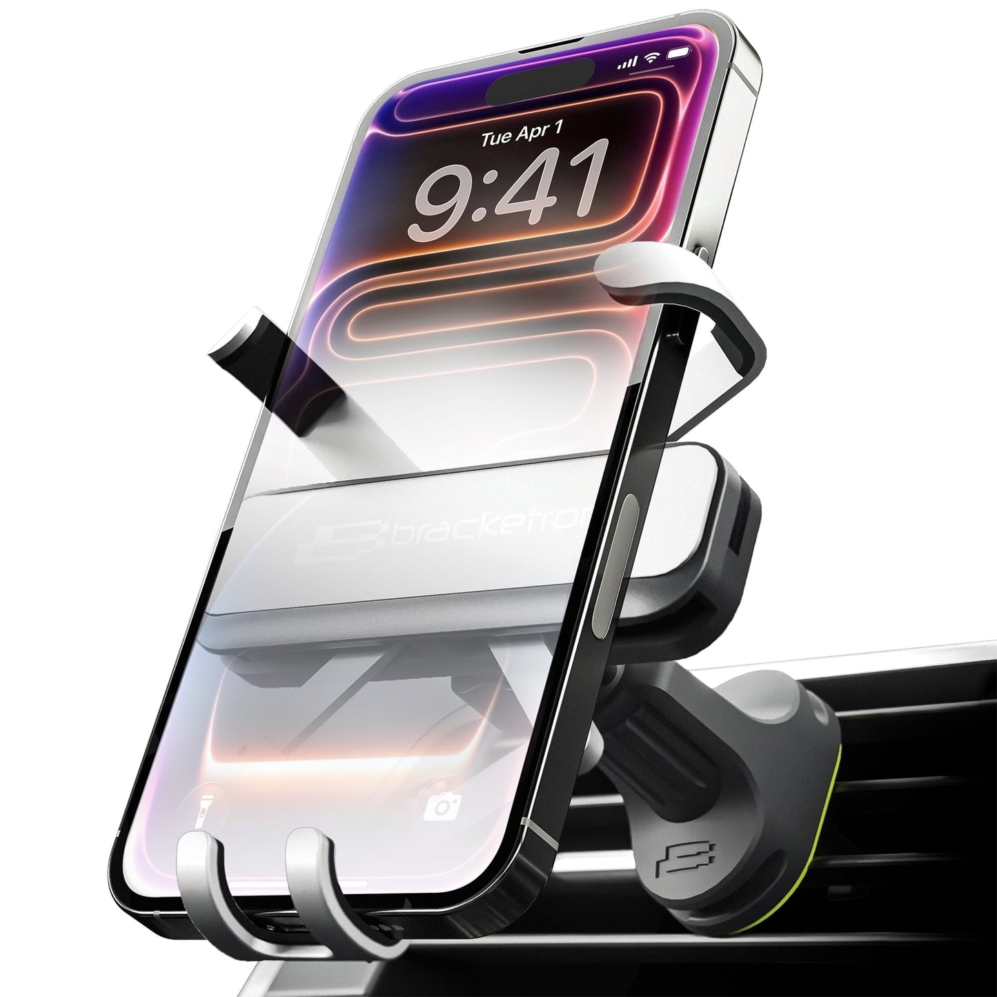 Bracketron AutoGrip Gravity Universal Car Vent Phone Mount, Hands-Free Cell Phone Holder for Car, Adjustable 360° Air Vent Mount Compatible with iPhone & Samsung