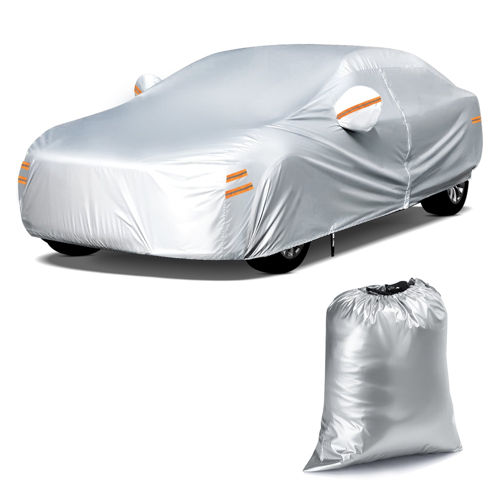 Tsumbay Car Cover Waterproof All Weather for Automobiles,Outdoor Full Exterior Covers Sedans Length 186 to 193, 194 To 208, Rain Winter Sun Protection Fit To