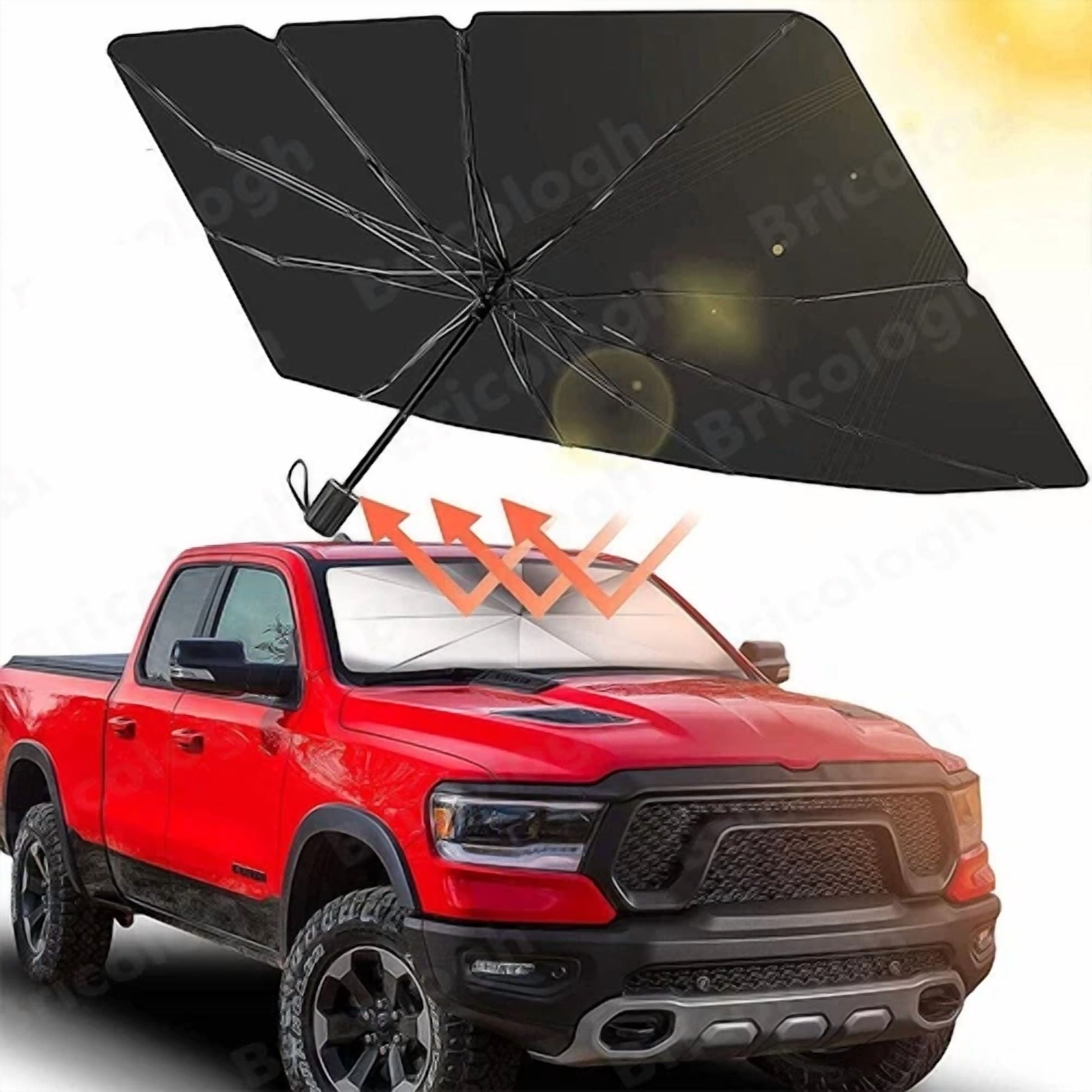Car Windshield Sun Shade Foldable Umbrella Front Window Cover Visor Umbrella