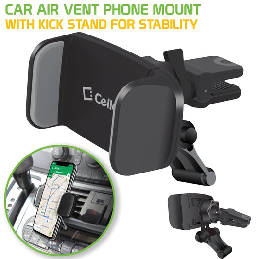 Cellet Car Vent Phone Mount with Kickstand, 360° Rotation, Universal Fit