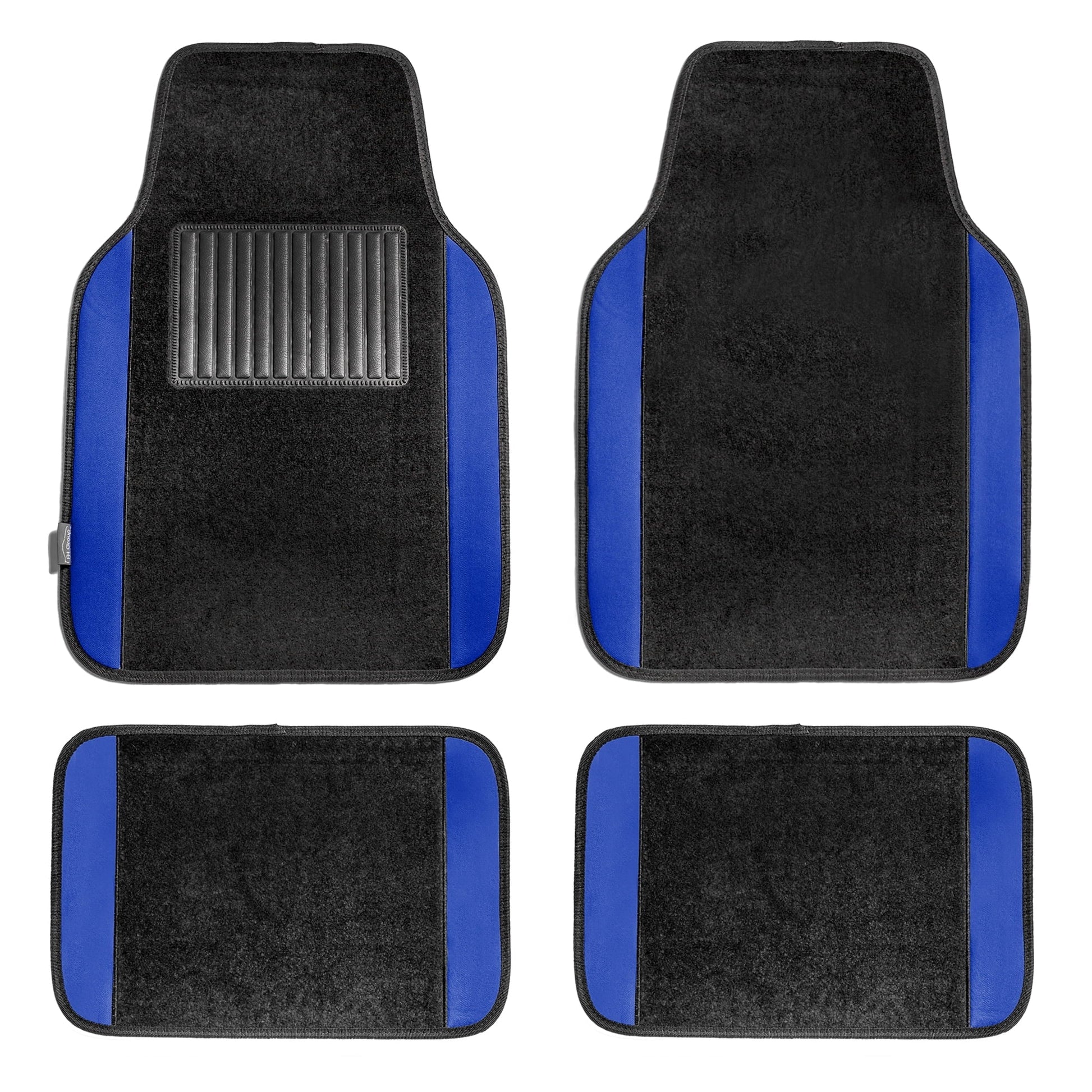 FH Group Universal Fit Premium Carpet Car Floor Mats Front & Rear Full Set - Blue F14407BLUE