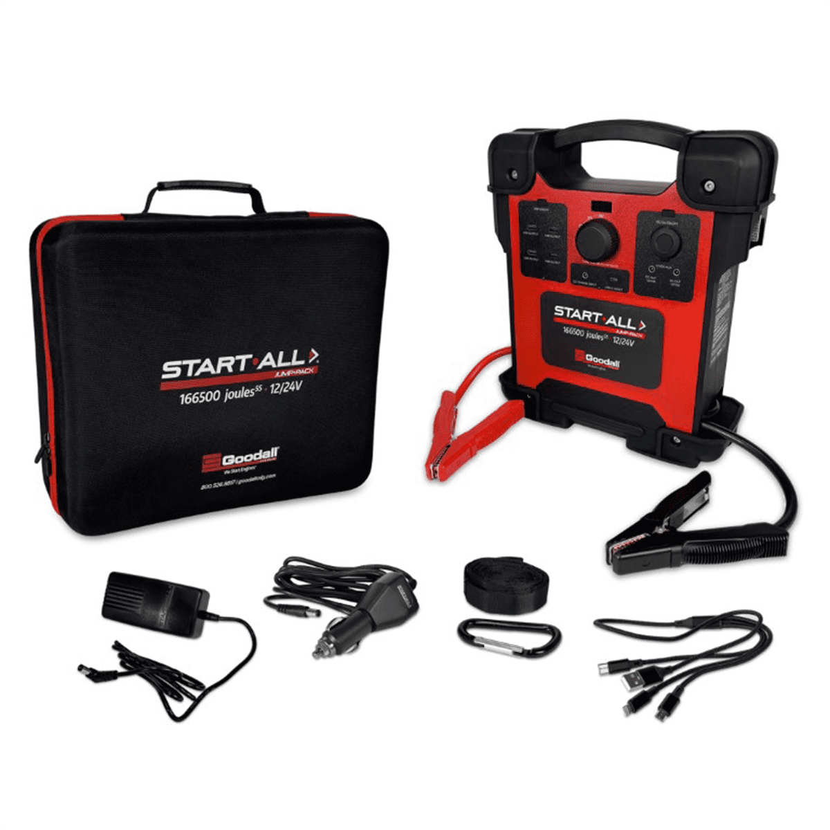 Goodall Manufacturing START-ALL Jump Starter 10000A/5000A 166500 Joules 12V/24V Lithium-Ion