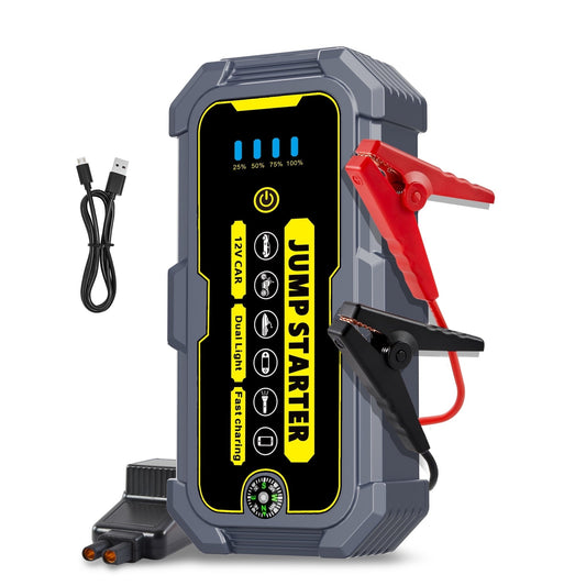 KAIPARA 4000A Car Jump Starter, 37000mWH Portable Power Bank for 12V Gas/Diesel Engines, with LED Light, Compass & Quick-Charge