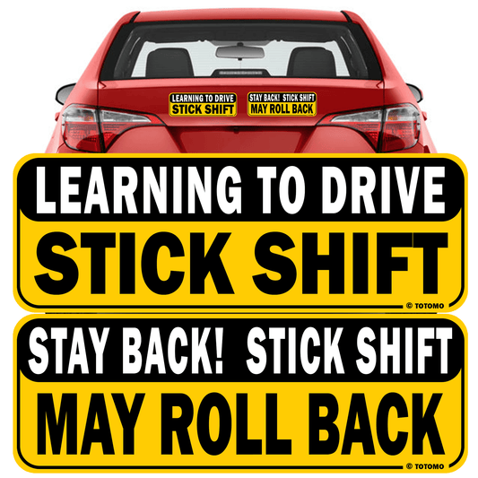 Learning Stick Shift Manual Transmission Car Bumper Magnet Sticker Sign New Student Driver