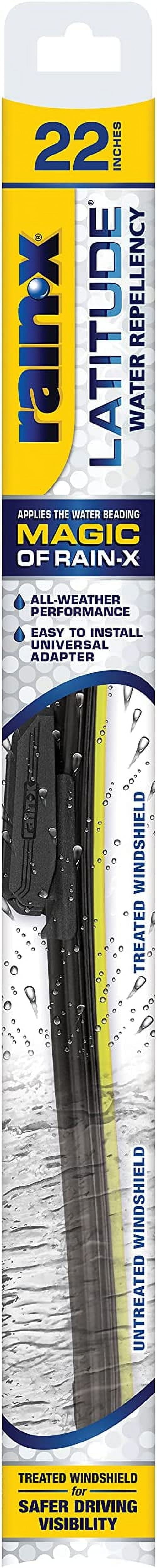 Rain-X 5079279-2 Latitude 2-In-1 Water Repellent Wiper Blades, 22 Inch Windshield Wipers (Pack Of 1), Automotive Replacement Windshield Wiper Blades With Patented Rain-X Water Repellency Formula