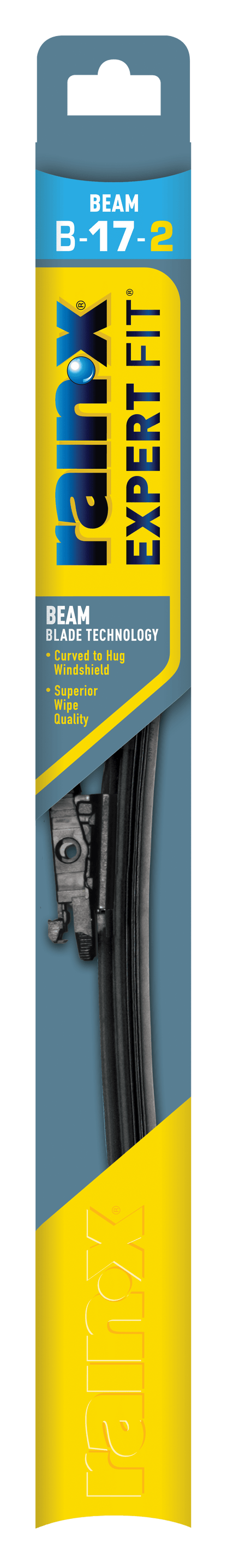 Rain-X Expert Fit Beam Windshield Wiper Blade, 17" B17-2 - 840005-2