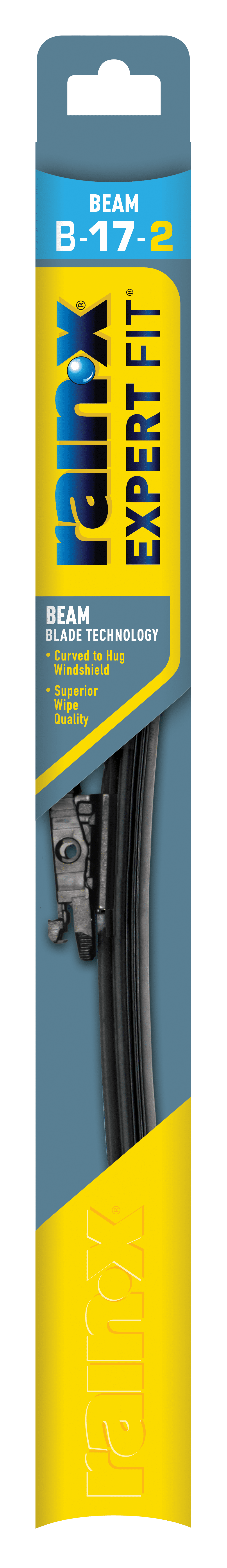 Rain-X Expert Fit Beam Windshield Wiper Blade, 17" B17-2 - 840005