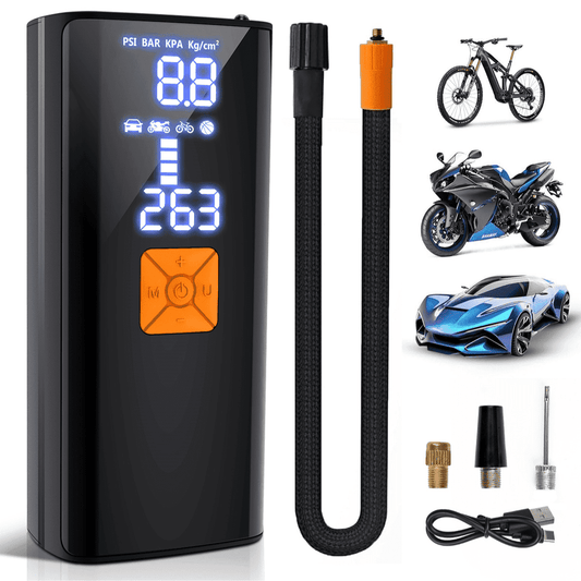 Tire Inflator Portable Air Compressor, Air Pump for Car Tires with Tire Pressure Gauge 150 PSI