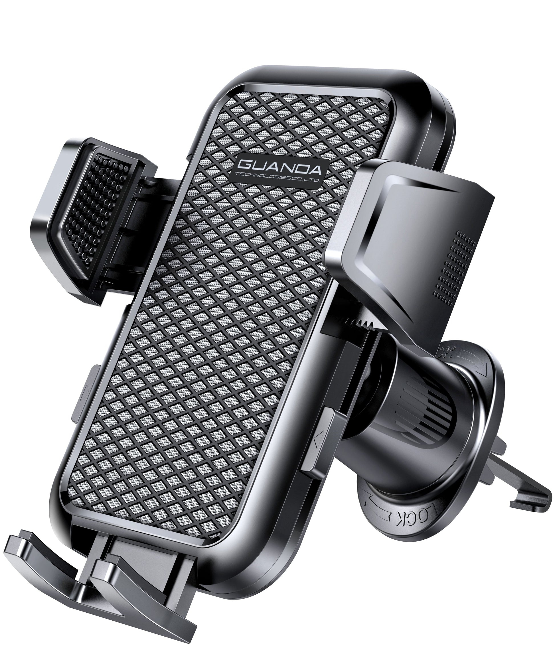 GUANDA Car Phone Holder for Air Vent, Secure Hook Clip with 360° Adjustable Mount, Compatible with iPhone, Samsung and Android Phones