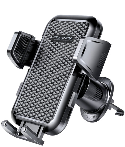 GUANDA Car Phone Holder for Air Vent, Secure Hook Clip with 360° Adjustable Mount, Compatible with iPhone, Samsung and Android Phones