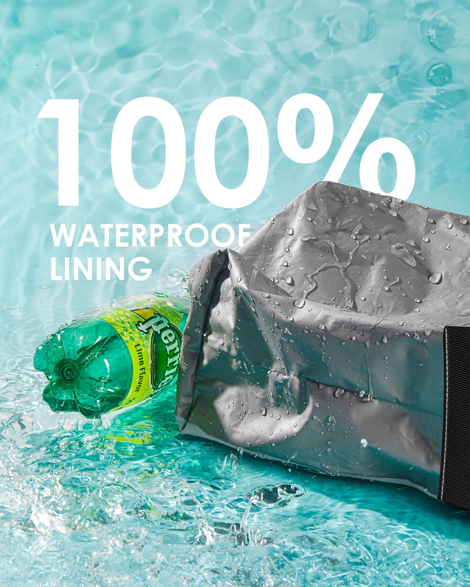 HOTOR Car Trash Can with Lid, Leak-Proof Car Garbage Can with Mesh Pockets, Car Accessories, 2 Gallons, Black