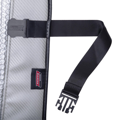 Genuine Dickies Silver Carbon Fiber Accordion Windshield Sun Shade, 41131WDI