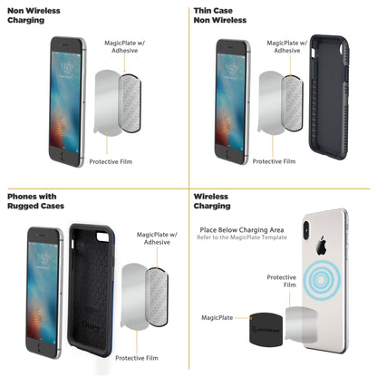 Scosche MAGVM2RSD MagicMount Vent Mount Universal 360° Adjustable Strong Magnetic Phone Holder Blk