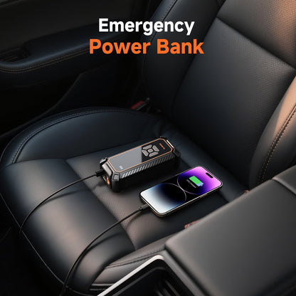 OlarHike Tire Inflator Portable Air Compressor, 9000mAh Battery Powered, 150PSI Dual Mode, Auto Air Pump for Car Tires, Motorcycle, Bicycle,Bike, Electric Pump with LED Light & Digital Pressure Gauge