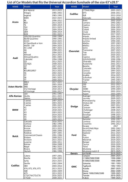 Auto Drive Heavy-Duty Silver Accordion Sunshade 1 Pack, 63'' x 28.5''