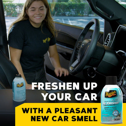 Meguiar's Whole Car Air Re-Fresher Odor Eliminator Mist, New Car Scent, G16402, 2 oz