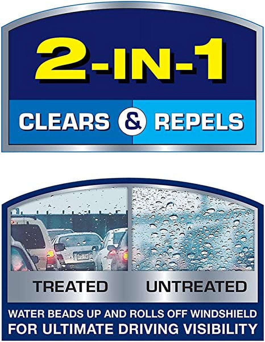 Rain-X 5079279-2 Latitude 2-In-1 Water Repellent Wiper Blades, 22 Inch Windshield Wipers (Pack Of 1), Automotive Replacement Windshield Wiper Blades With Patented Rain-X Water Repellency Formula