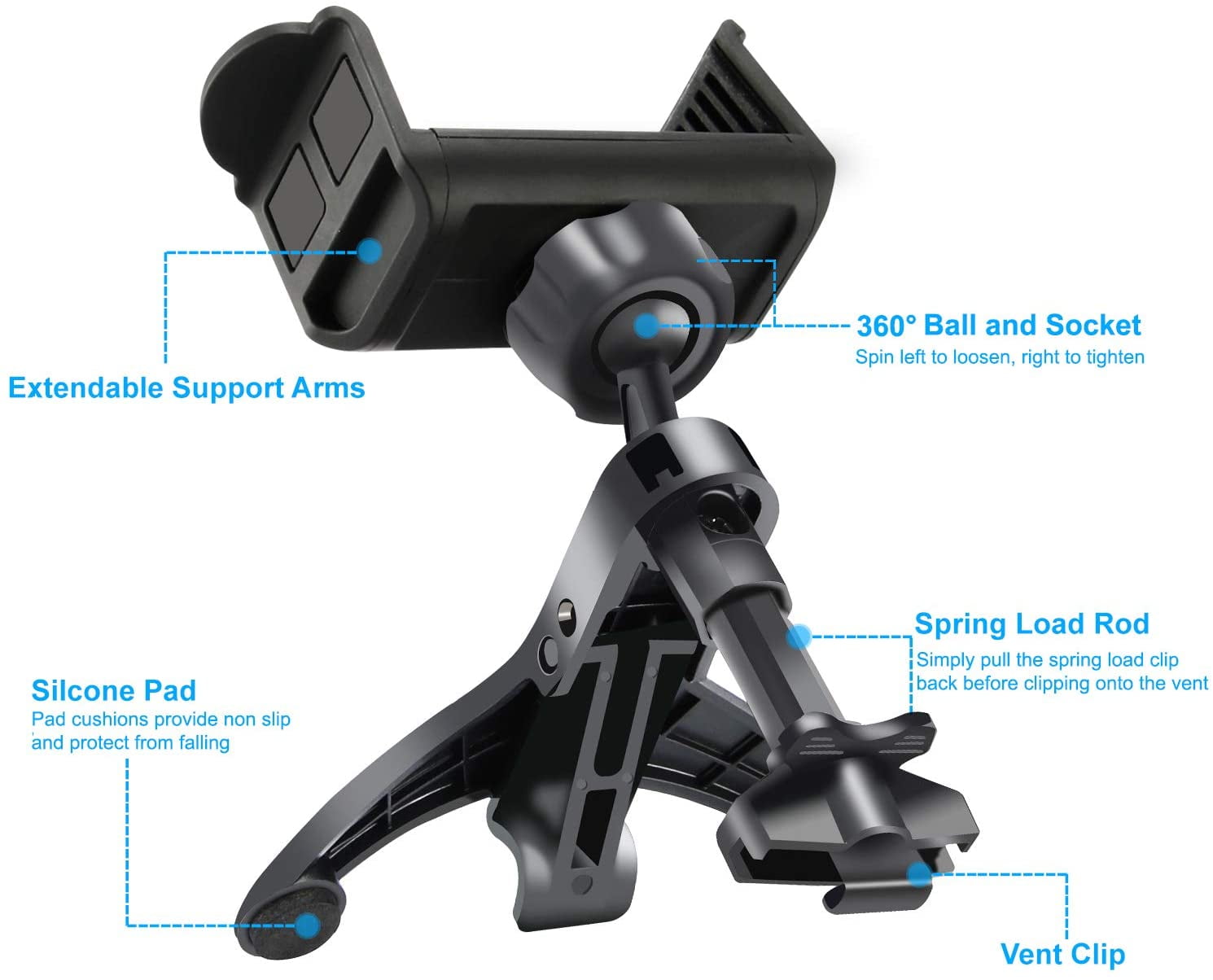 Car Air Vent Mobile Cell Phone Mount Holder for Apple iPhone 12, 12 Pro Max, 12 Pro, 12 Mini