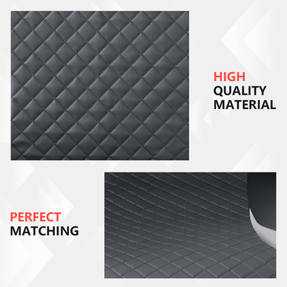 Coverado PVC&Fabric Car Seat Covers, Front and Back Car Seat Protectors, 5 Seats Universal Fit for Most Cars SUV Trucks, Black