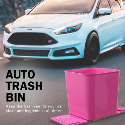 Haussimple Car Trash Can Garbage Bin Waterproof Auto Wastebasket Pink- High 7.5\", Length 7.5\"
