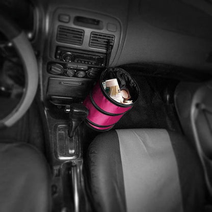 FH Group Polyethylene Small Pink Collapsible Trash Can 0.25 lb. with Air Freshener