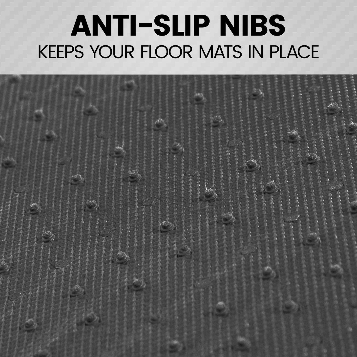 BDK Floor Mats for Cars, Two-Tone Carpet with Faux Leather Accents, Automotive Floor Mat Set with Built-In Heel Pad, Stylish Interior Car Accessories (Black)