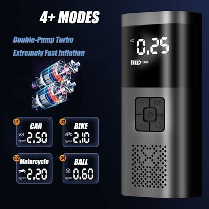 150 PSI Portable Air Compressor Tire Inflator Fits Car Moto Bike Tires Air Pump