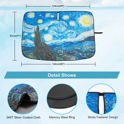 Custom Fit Windshield Sun Shade Visor Sunshade Block For Tesla Model 3 Y X 2024