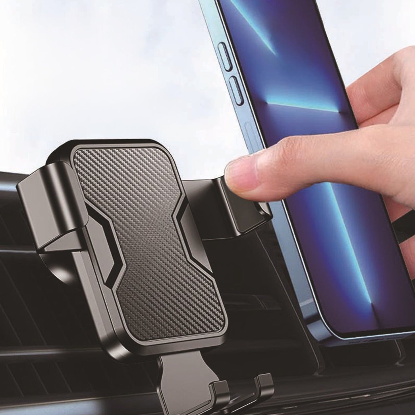 CxhicLuv Car Phone Mount, Auto Vent Bracket, 360° Rotating Stable Clamp, Car Electronic Accessories, One-Hand Operation for Drivers, Navigators