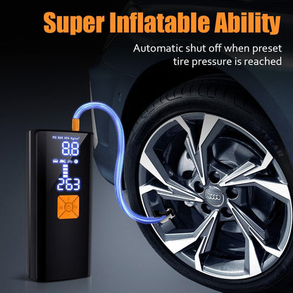 Tire Inflator Portable Air Compressor, Air Pump for Car Tires with Tire Pressure Gauge 150 PSI