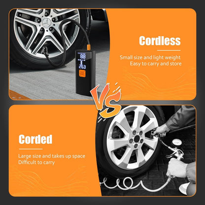 Tire Inflator Portable Air Compressor, Air Pump for Car Tires with Tire Pressure Gauge 150 PSI