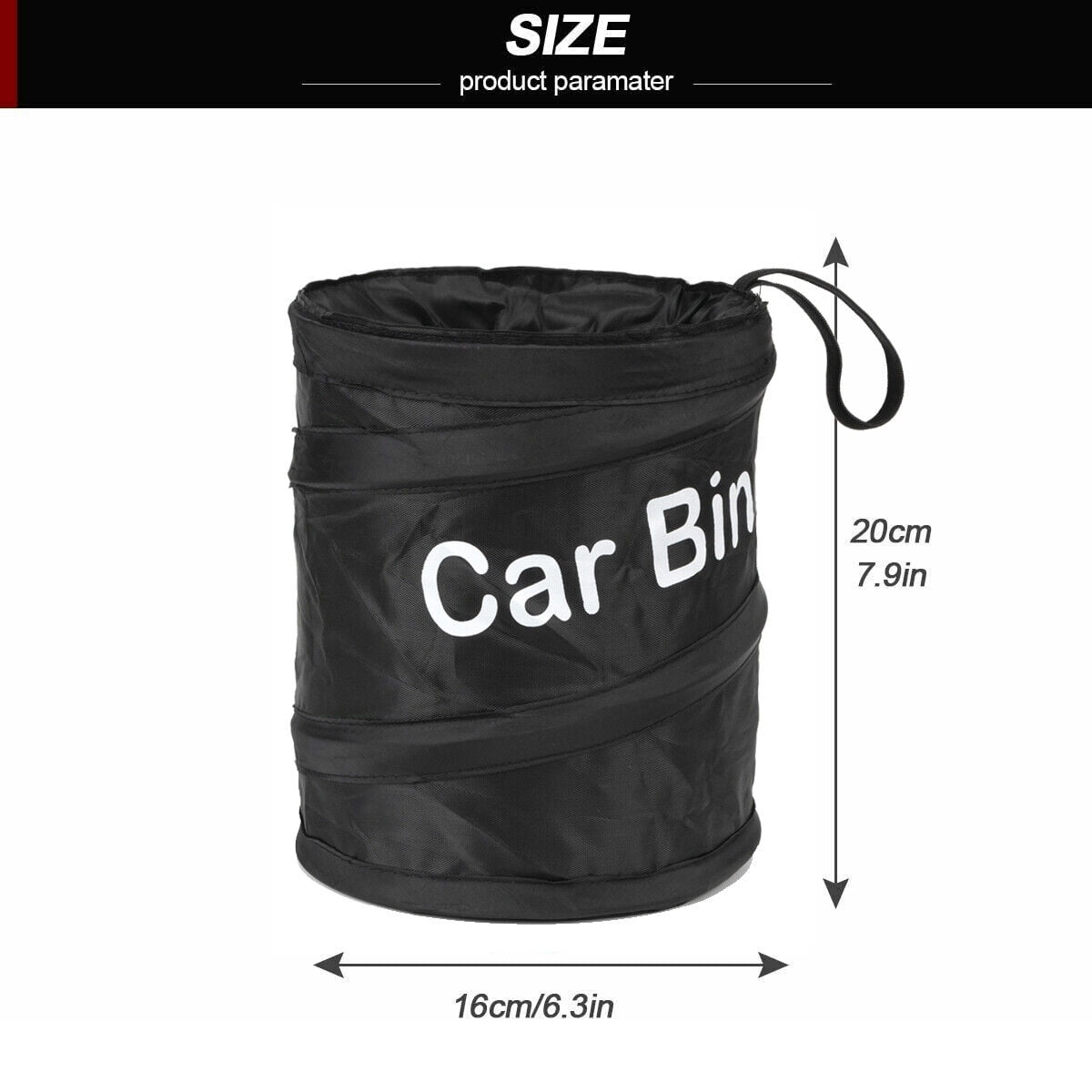Yiyasu Car Trash Can Garbage Bin Mini Portable Litter Bag Organizer Vehicle Waterproof