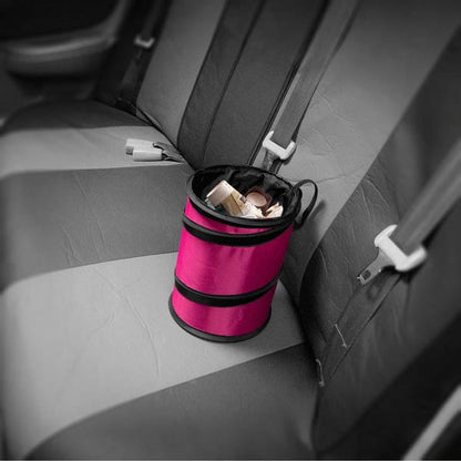 FH Group Polyethylene Small Pink Collapsible Trash Can 0.25 lb. with Air Freshener