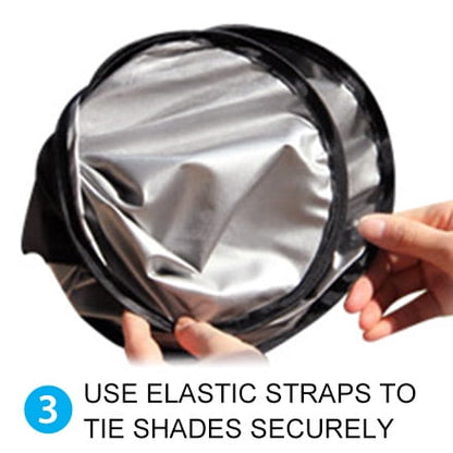 Audew Windshield Visor - High Quality Silver-Coated Polyester Car Sun Visor | Keep Your Car Cool, Protect Your Electronics, and Fit Your Windshield Perfectly