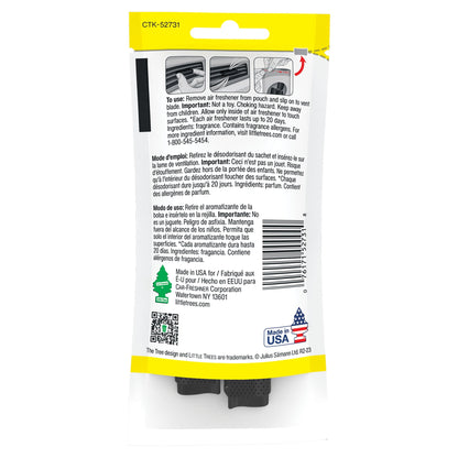 Little Trees Air Freshener Vent Wrap Black Ice Fragrance 4-Pack