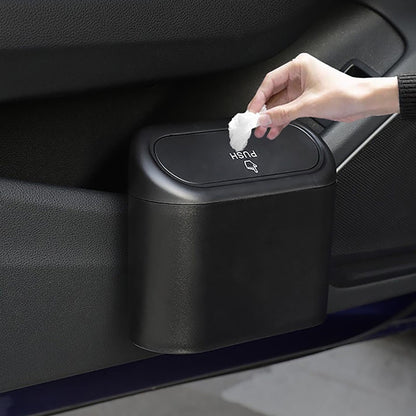 Puntoco Special Offers Clearance Car Trash Can Car Chair Back Car Door Hanging Storage Box Multi-Function Garbage Bag Black