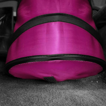 FH Group Polyethylene Small Pink Collapsible Trash Can 0.25 lb. with Air Freshener